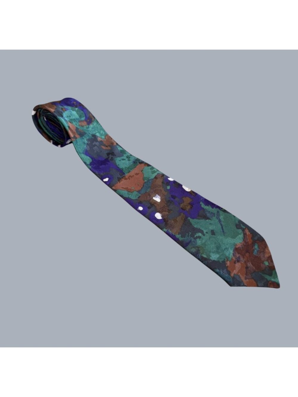 Vintage City Streets Artisan Watercolor Neck Tie